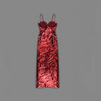 Sequined Bodice Mermaid Evening Gown H4718