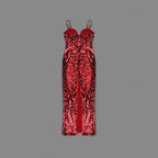 Sequined Bodice Mermaid Evening Gown H4718