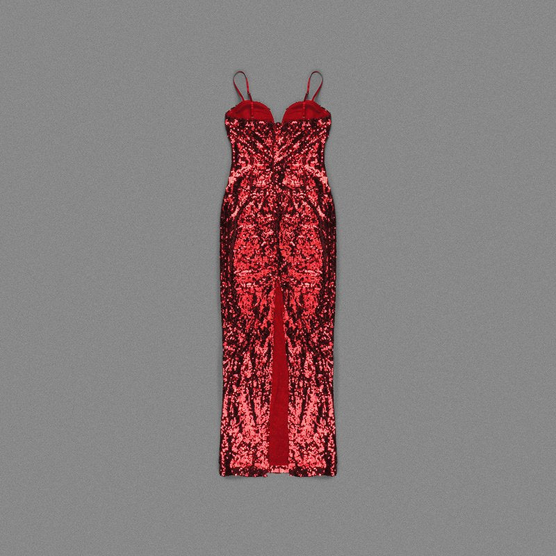 Sequined Bodice Mermaid Evening Gown H4718