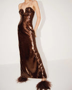 Sequined Bodice Mermaid Evening Gown H4718