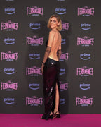 Sequined Deep V-Neck Halter Gown H5999