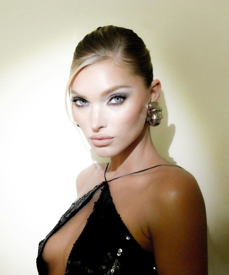 Sequined Deep V-Neck Halter Gown H5999