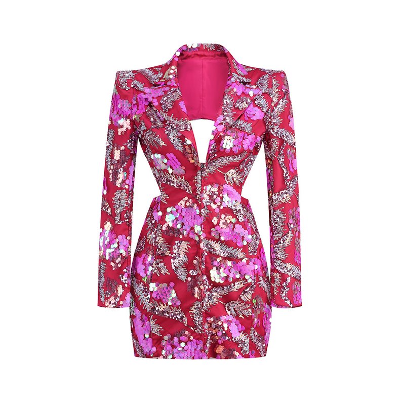 Sequined Floral Blazer Mini Dress H6250