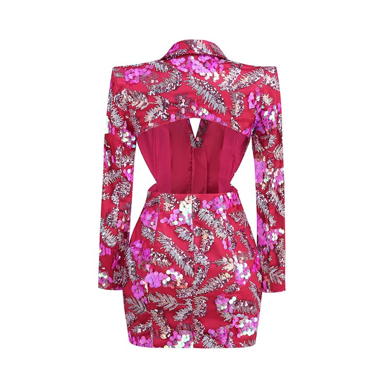 Sequined Floral Blazer Mini Dress H6250