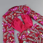 Sequined Floral Blazer Mini Dress H6250
