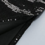 Sequined Mermaid Gown with Floral Embellishment H6711