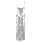 Sequined Mermaid Gown with Pink Feather Cape H6787