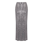 Sequined Strapless Two-Tone Gown H6442