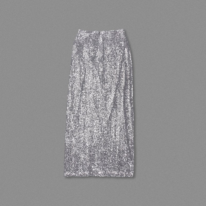 Sequined Strapless Two-Tone Gown H6442