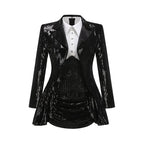 Sequined Tuxedo Blazer Mini Dress H6832