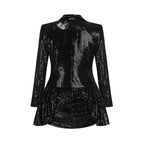 Sequined Tuxedo Blazer Mini Dress H6832