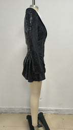 Sequined Tuxedo Blazer Mini Dress H6832