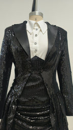 Sequined Tuxedo Blazer Mini Dress H6832