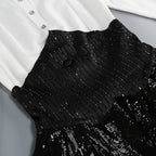 Sequined Tuxedo Blazer Mini Dress H6832