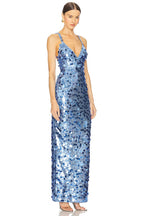 Sequined V-Neck Maxi Dress H7011