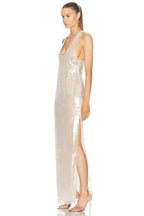 Sheer Knit Sleeveless Maxi Dress H6613