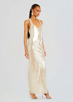 Sheer Knit Sleeveless Maxi Dress H6613
