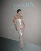 Sheer Knit Sleeveless Maxi Dress H6613