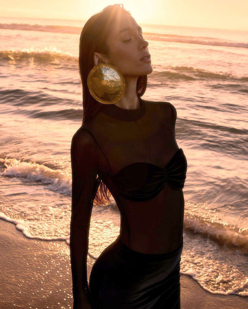 Sheer Long Sleeve Velvet Maxi Dress H6425