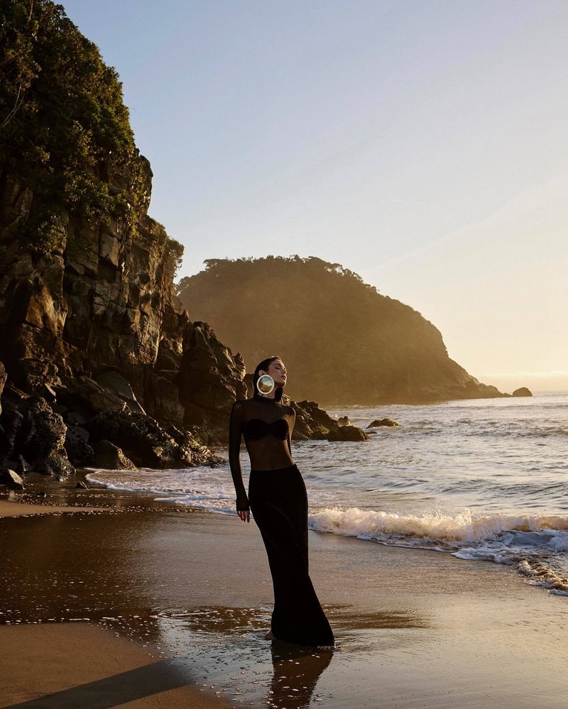 Sheer Long Sleeve Velvet Maxi Dress H6425