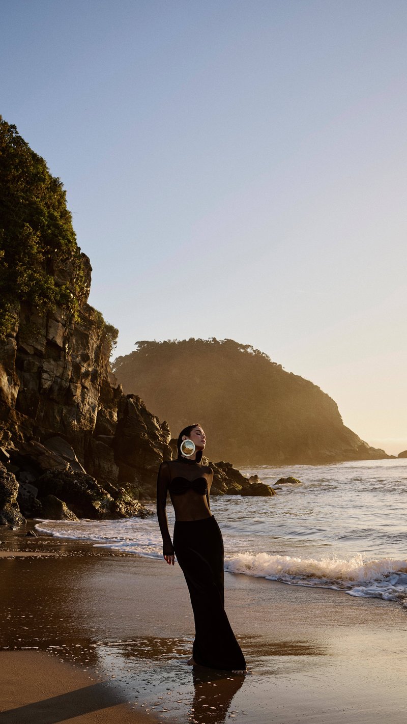 Sheer Long Sleeve Velvet Maxi Dress H6425