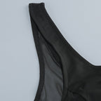 Sheer Mesh Cutout Bodysuit Set H6268
