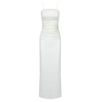 Sheer Panel Brown Maxi Dress H5812