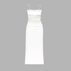 Sheer Panel Brown Maxi Dress H5812