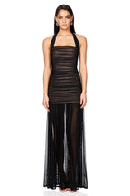 Sheer Striped Maxi Dress H7087