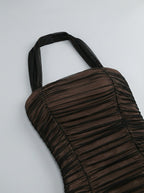 Sheer Striped Maxi Dress H7087
