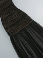 Sheer Striped Maxi Dress H7087