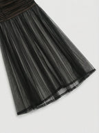 Sheer Striped Maxi Dress H7087