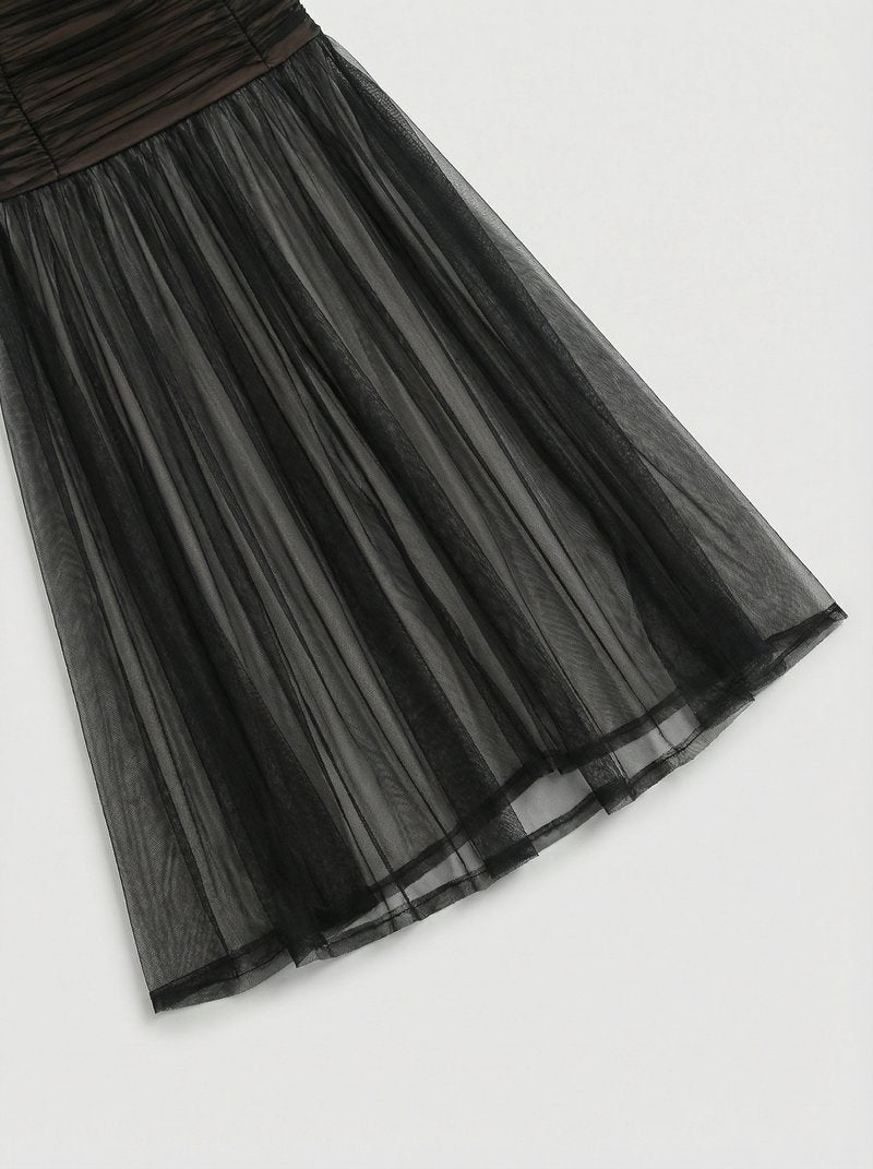 Sheer Striped Maxi Dress H7087