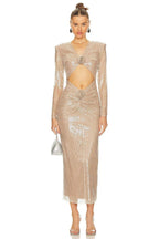 Shimmer Cutout Crop Top & Skirt Set H6176