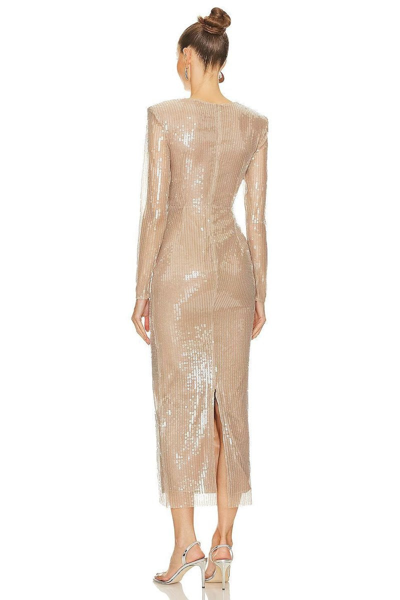 Shimmer Cutout Crop Top & Skirt Set H6176