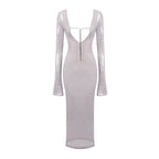 Shimmering Sleeveless Midi Dress H5194