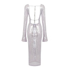 Shimmering Sleeveless Midi Dress H5194