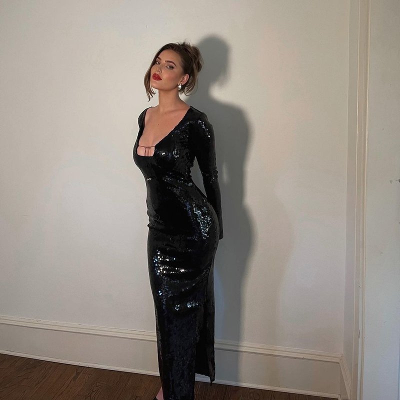 Shimmering Sleeveless Midi Dress H5194