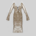 Shimmering Sleeveless Midi Dress H5194