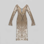 Shimmering Sleeveless Midi Dress H5194