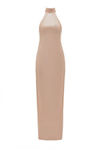 Silver Sequin Halter Maxi Dress H6663