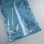 Silver Sequin Halter Maxi Dress H6663