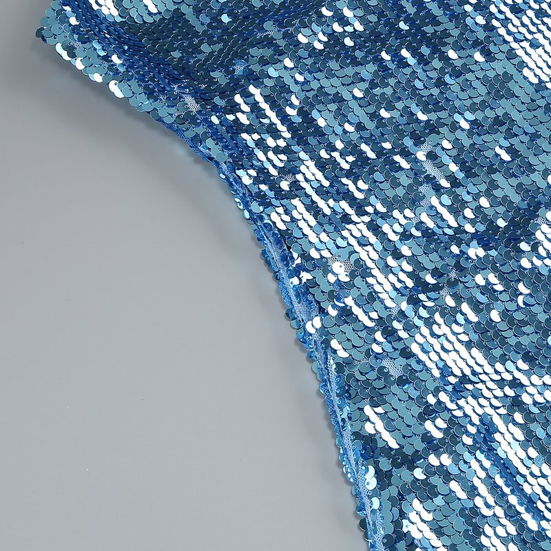 Silver Sequin Halter Maxi Dress H6663