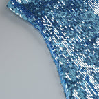 Silver Sequin Halter Maxi Dress H6663