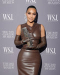 Sleek Brown Leather Sleeveless Dress H4567