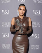 Sleek Brown Leather Sleeveless Dress H4567