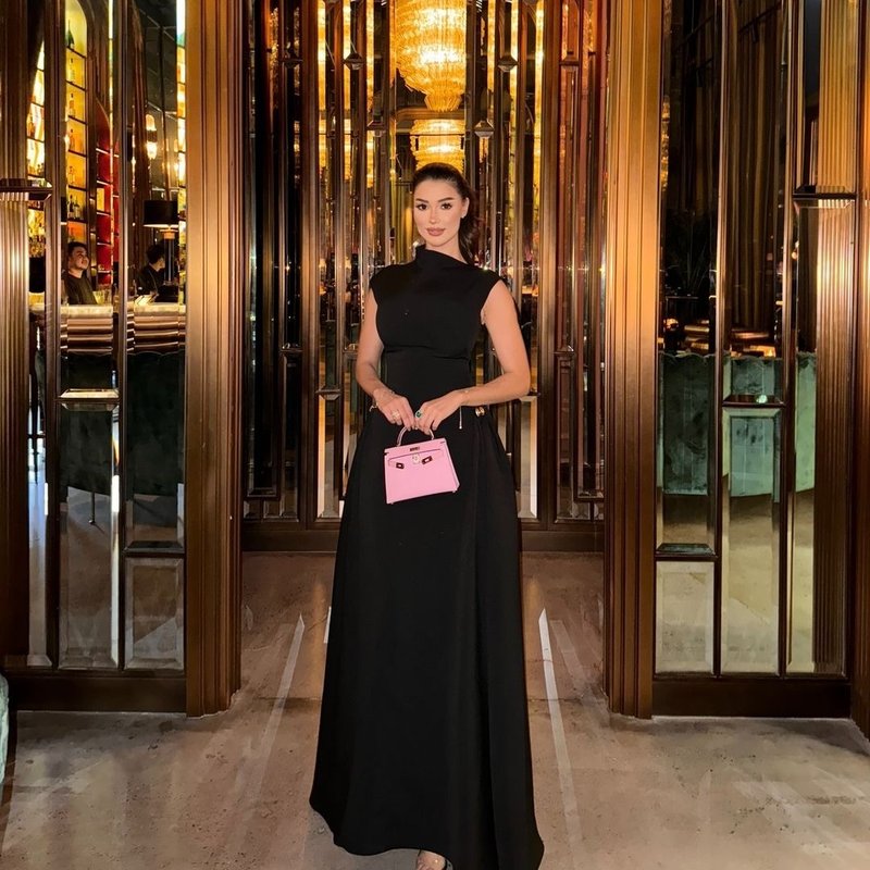 Sleeveless High Neck Maxi Dress H6614