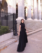 Sleeveless High Neck Maxi Dress H6614