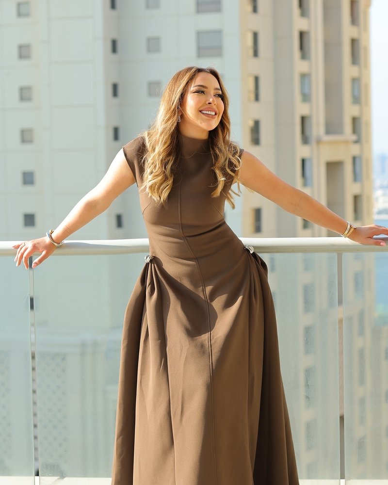 Sleeveless High Neck Maxi Dress H6614