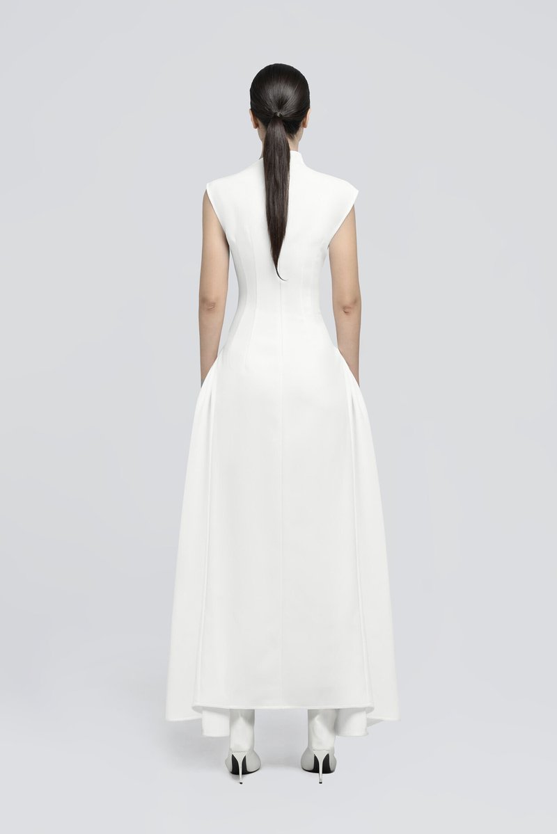 Sleeveless High Neck Maxi Dress H6614